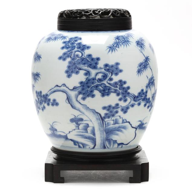 a-chinese-porcelain-blue-and-white-jar-with-three-friends-of-winter