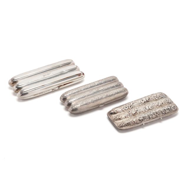three-sterling-silver-fitted-cigar-cases