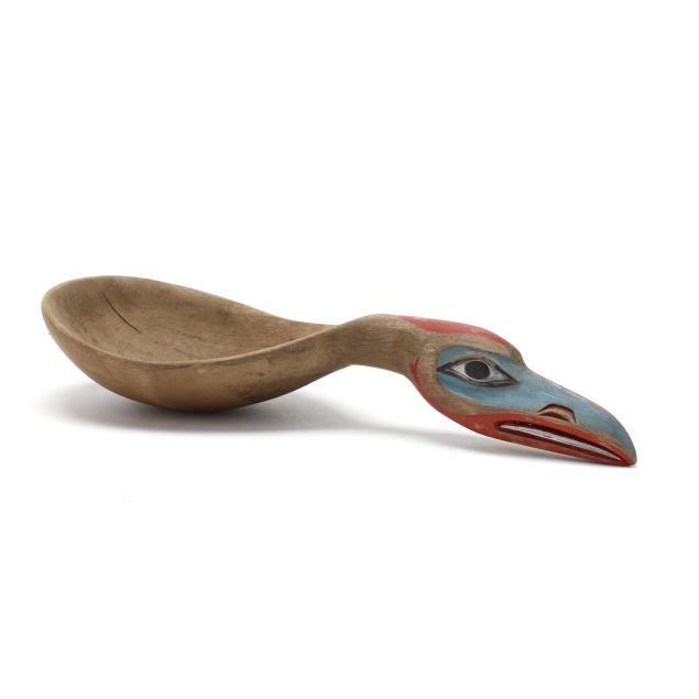 pacific-northwest-carved-and-polychrome-feast-ladle