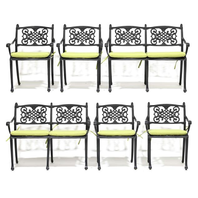 gensun-i-michigan-i-cast-aluminum-pair-of-settees-and-four-armchairs