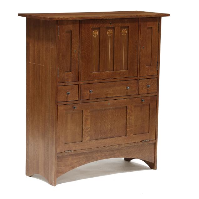 stickley-mission-style-harvey-ellis-inlaid-fall-front-bar