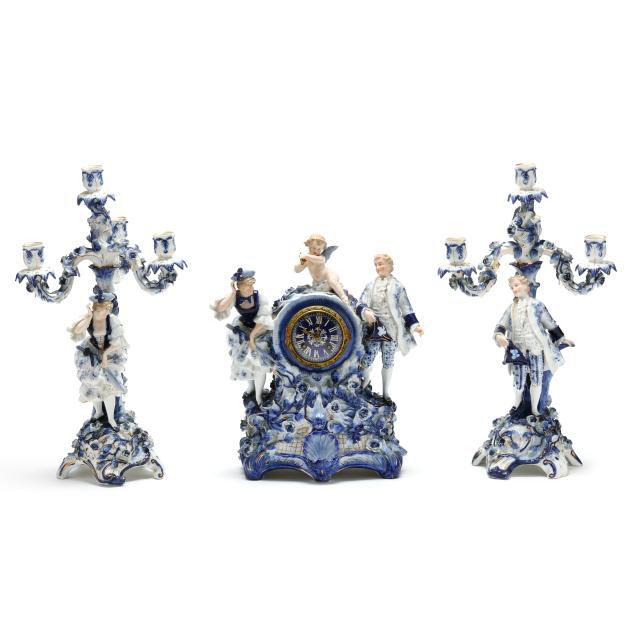 schierholz-rococo-revival-figural-porcelain-mantel-clock-garniture