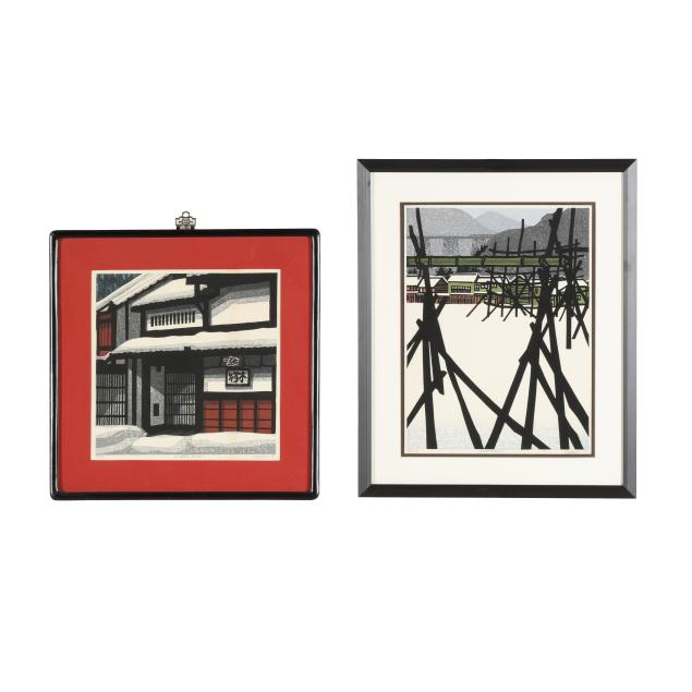 clifton-karhu-japanese-1927-2007-two-woodblock-prints