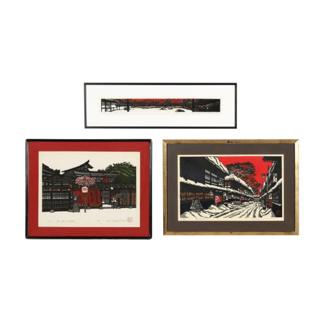 kan-kawada-japanese-1927-1999-three-woodblock-prints