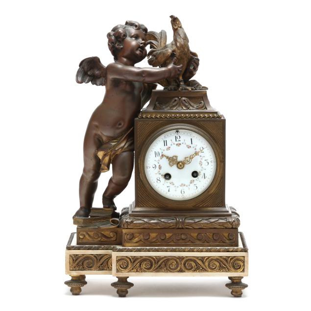 napoleon-iii-gilt-bronze-mantel-clock-of-putto-and-cockerel-samuel-marti-et-cie