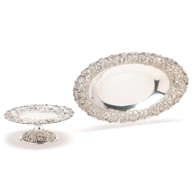 stieff-i-rose-i-sterling-silver-bread-dish-and-tazza