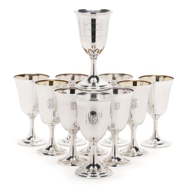 assortment-of-eleven-sterling-silver-water-goblets