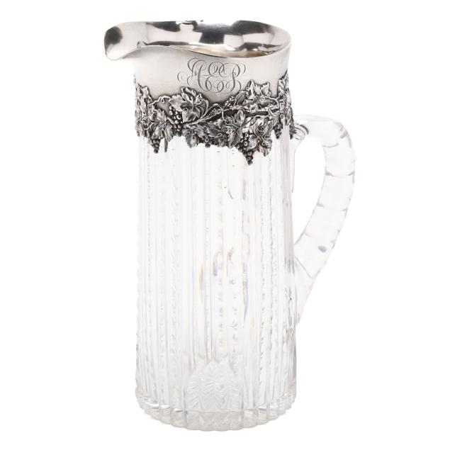 gorham-sterling-silver-mounted-wine-pitcher