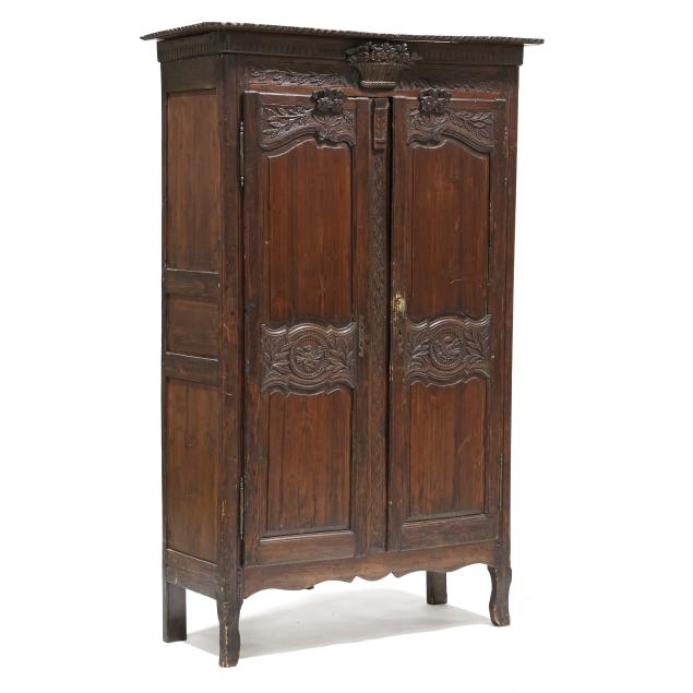 french-provincial-carved-pine-armoire