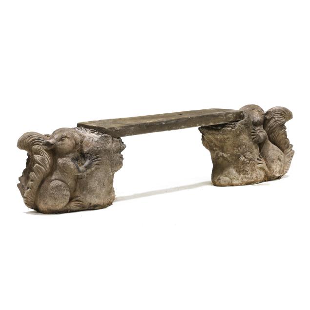 european-red-squirrel-cast-stone-garden-bench
