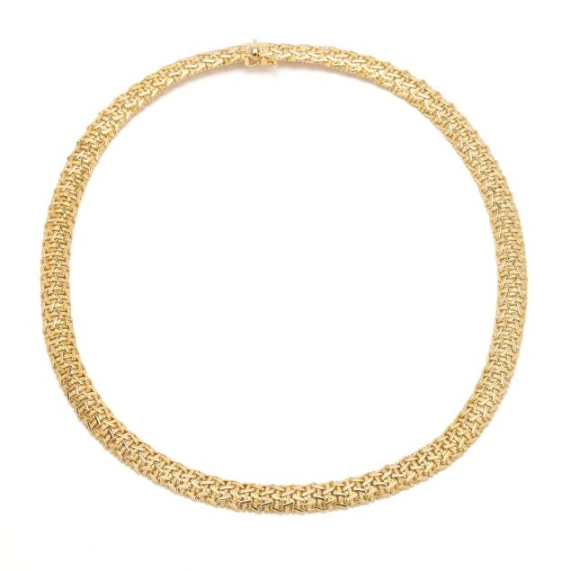 gold-woven-design-necklace-italy