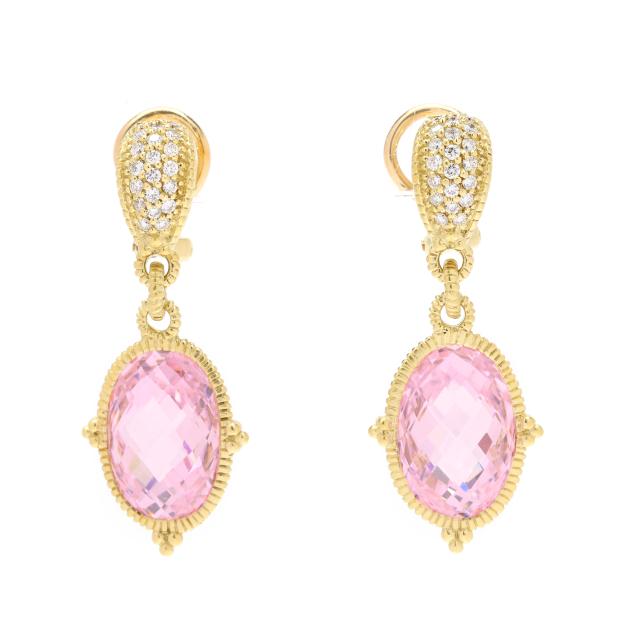 gold-pink-cubic-zirconia-and-diamond-earrings-judith-ripka