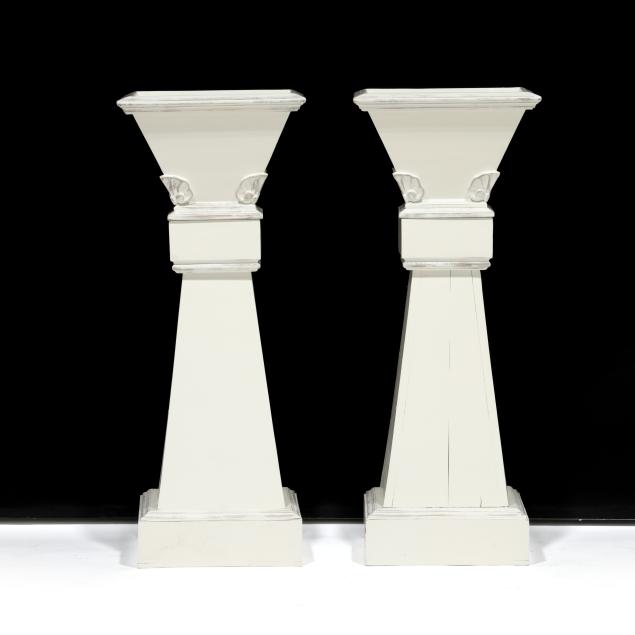 contemporary-pair-of-painted-wood-jardinieres-on-pedestals