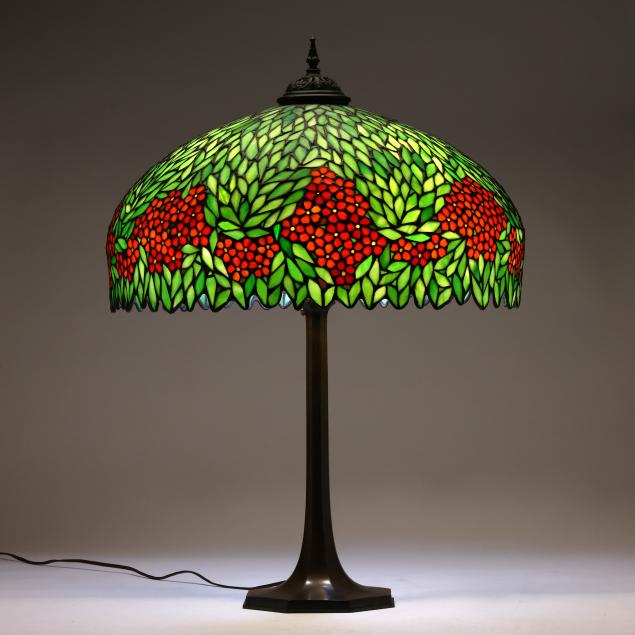 unique-art-glass-metal-company-floral-table-lamp