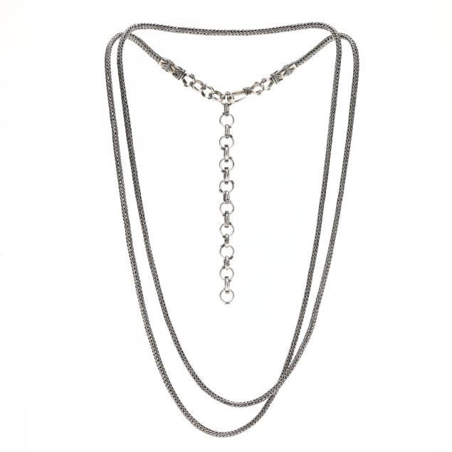 silver-rope-length-necklace-signed