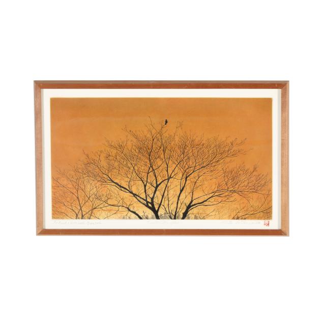 hiroto-norikane-japanese-b-1949-i-treetop-sky-aglow-i