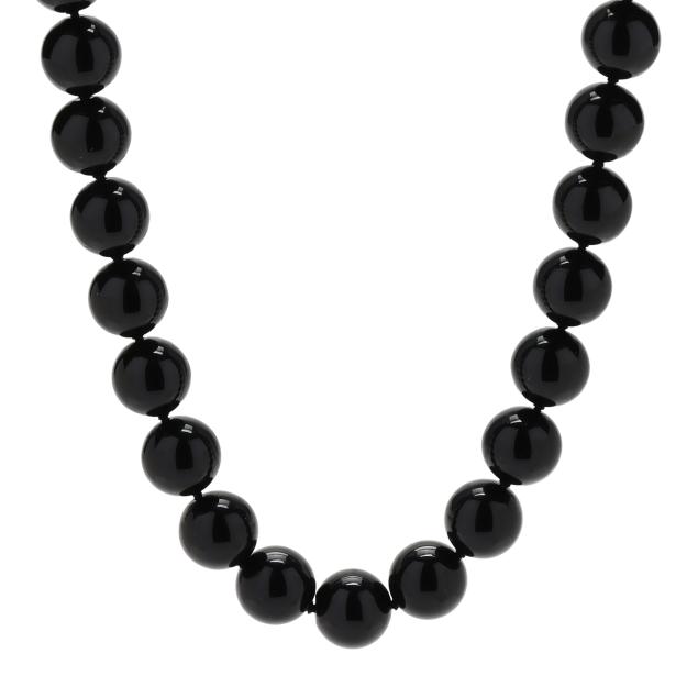 single-strand-black-onyx-bead-necklace