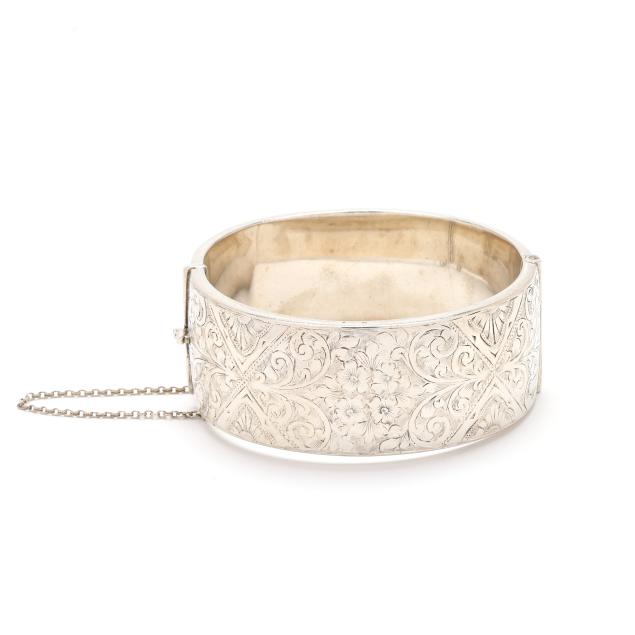 vintage-silver-bangle-bracelet-england
