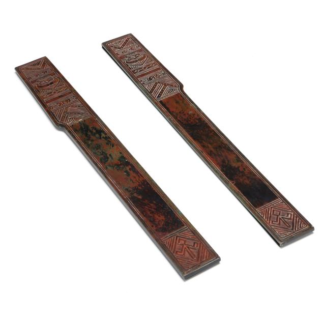 tiffany-studios-pair-of-i-american-indian-i-bronze-blotter-ends