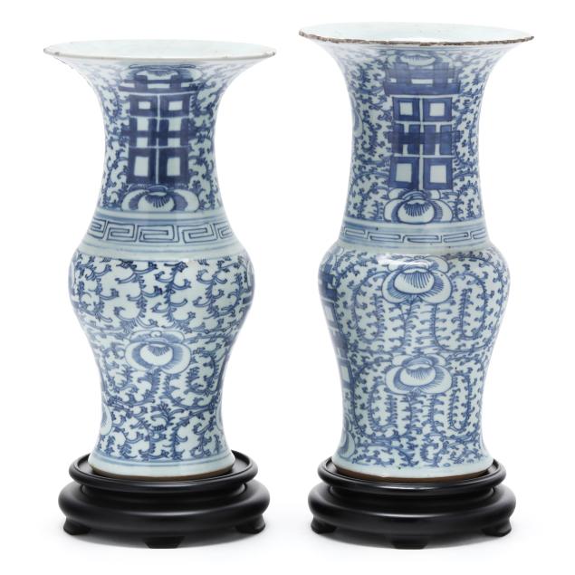 a-near-pair-of-chinese-double-happiness-blue-and-white-vases