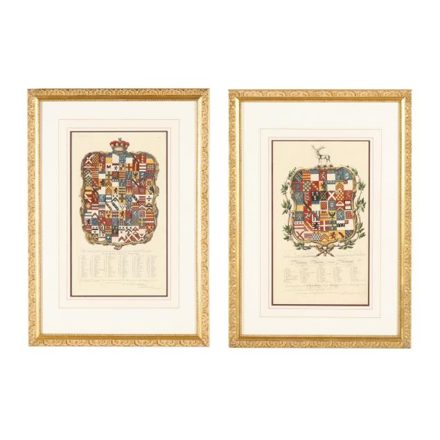 two-antique-english-heraldic-engravings