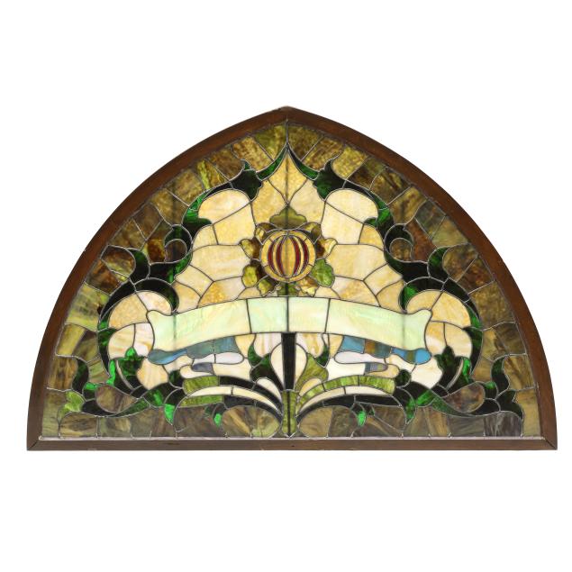 six-foot-art-nouveau-leaded-glass-window