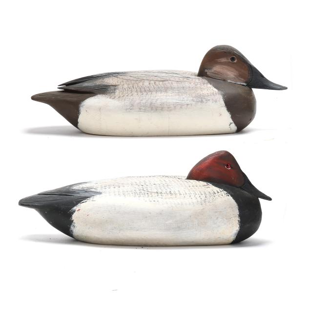 earl-bill-scripture-nc-1941-2018-pair-of-snuggle-head-canvasbacks