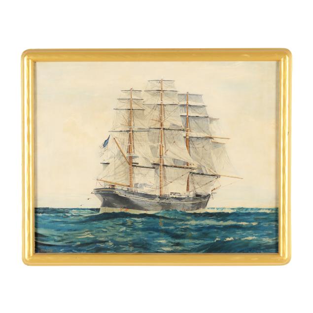 d-la-raus-american-20th-century-clipper-ship-at-sea