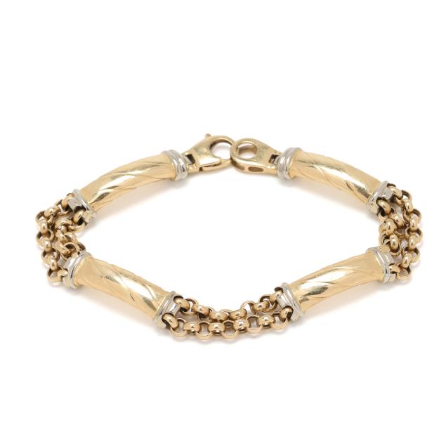 bi-color-gold-fancy-link-bracelet-italy