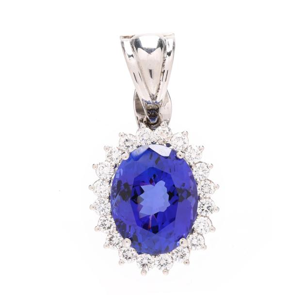 white-gold-tanzanite-and-diamond-pendant