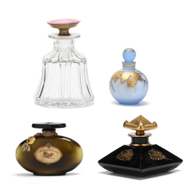 four-vintage-perfume-bottles