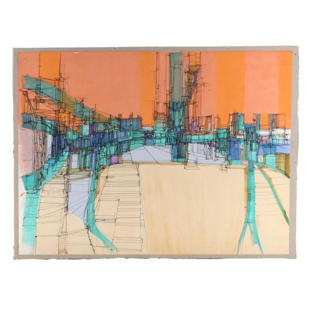 joe-cox-nc-1915-1997-untitled-cityscape