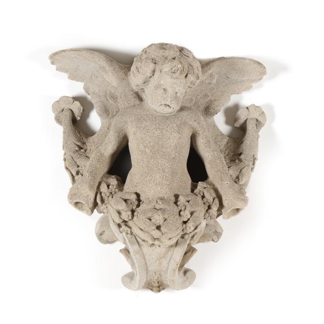 orlandi-decorative-faux-stone-cherub-wall-ornament