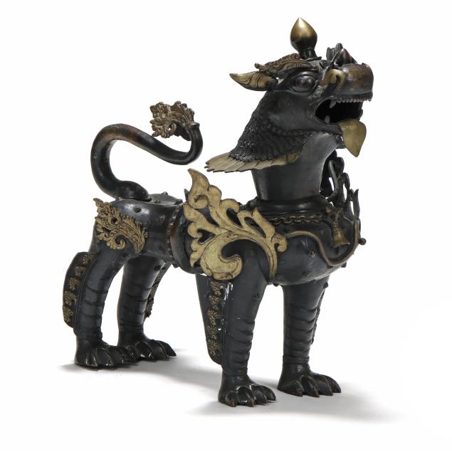 a-himalayan-bronze-temple-guardian-lion
