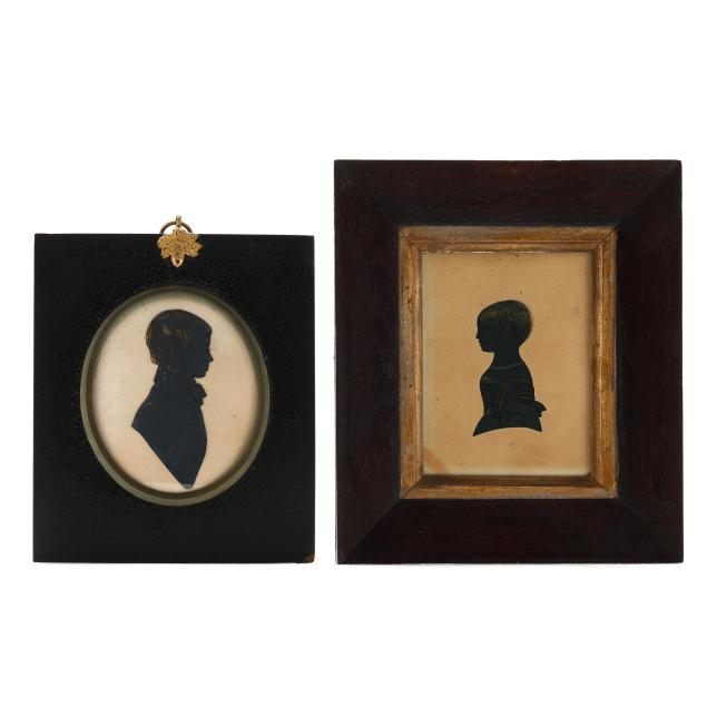 two-18th-century-cut-out-silhouettes-of-children