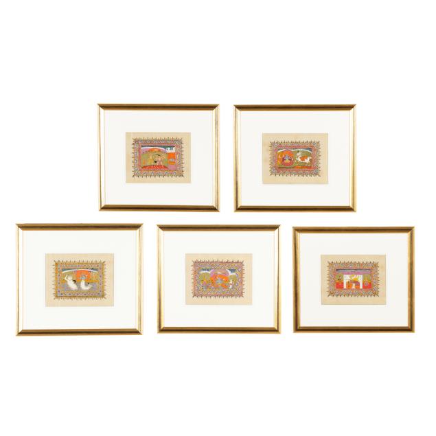 a-set-of-indian-miniature-paintings-from-the-i-mahabharata-i