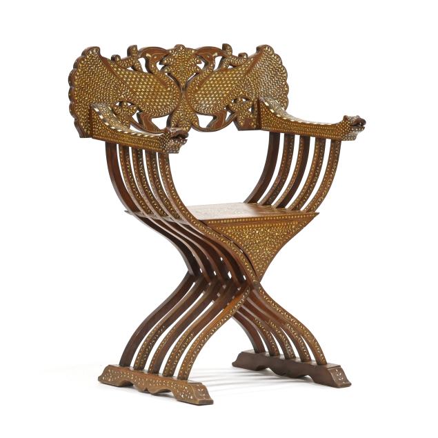 an-anglo-indian-inlaid-savonarola-chair