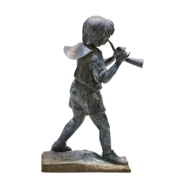 bronze-garden-statue-of-a-boy-with-flute