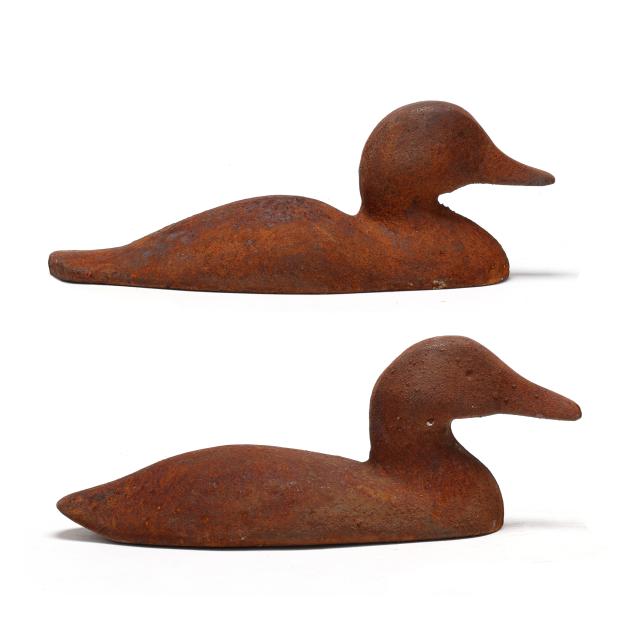 two-sanders-foundry-decoys-redhead-and-canvasback