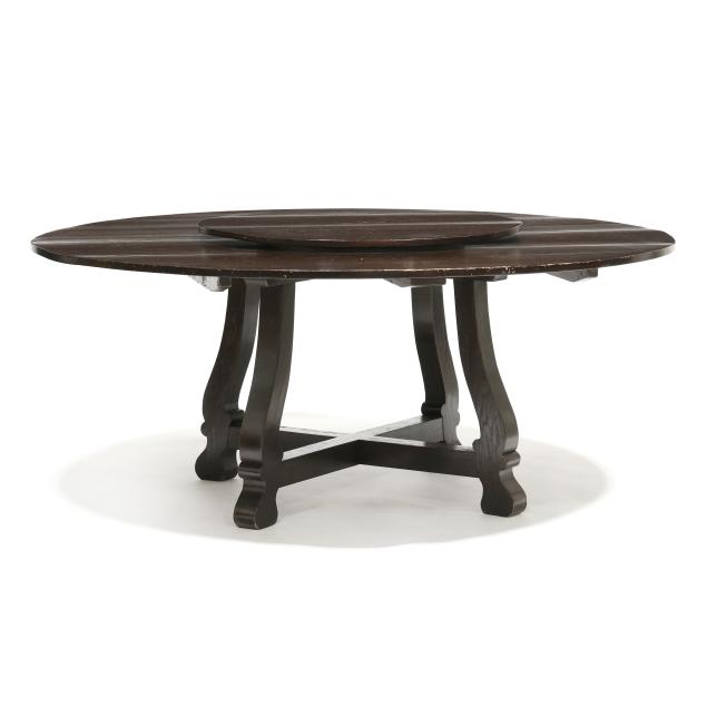 continental-style-oak-circular-dining-table-with-lazy-susan