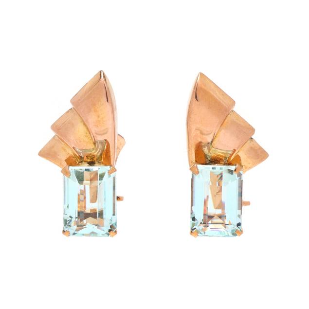retro-gold-and-aquamarine-earrings