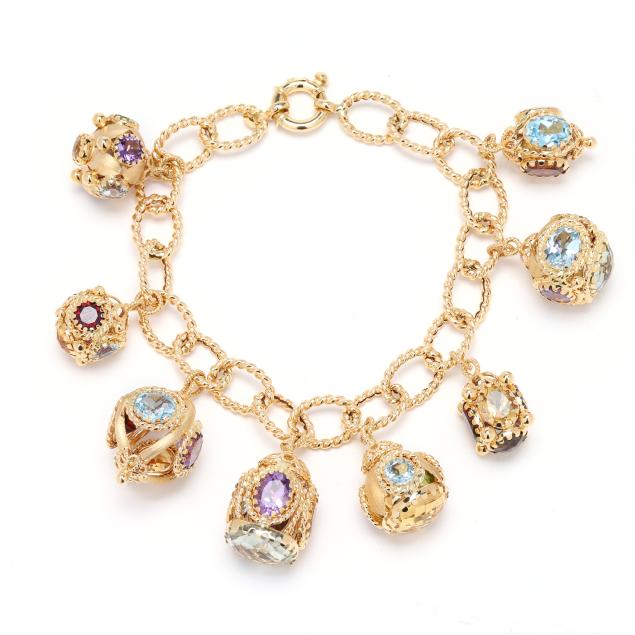 gold-and-gem-set-charm-bracelet-italy