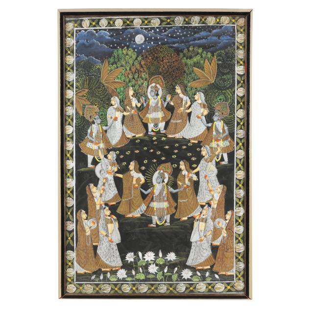 an-indian-pichwai-painting-of-krishna-in-the-i-rasa-lila-i