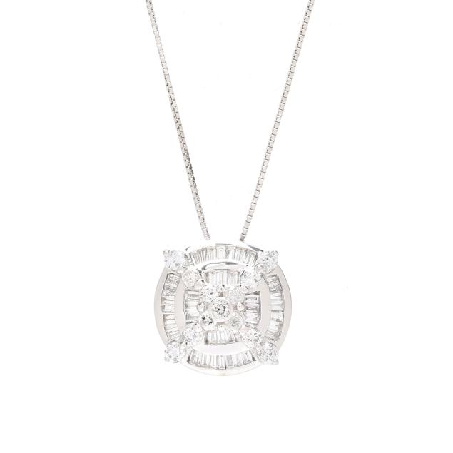white-gold-and-diamond-pendant-necklace