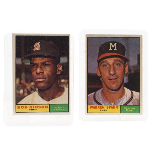 bob-gibson-and-warren-spahn-1958-topps-baseball-cards