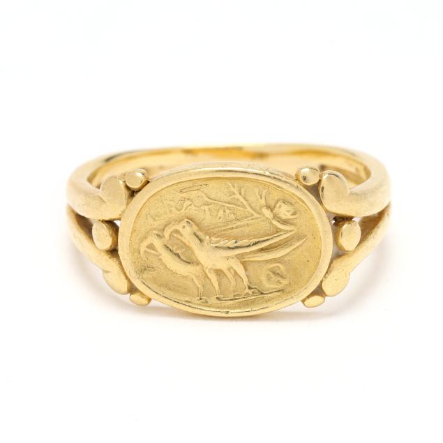 gold-and-avian-motif-ring-helen-woodhull