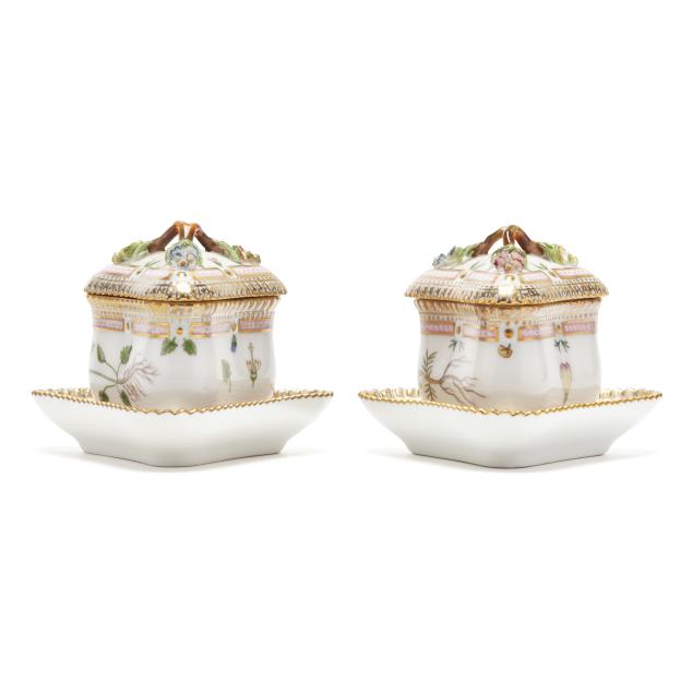 royal-copenhagen-two-i-flora-danica-i-porcelain-custard-cream-pots