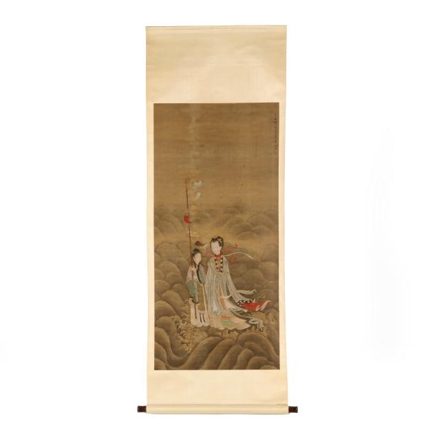 attributed-to-leng-mei-chinese-active-1677-1742-goddess-xiwangmu-queen-mother-of-the-west