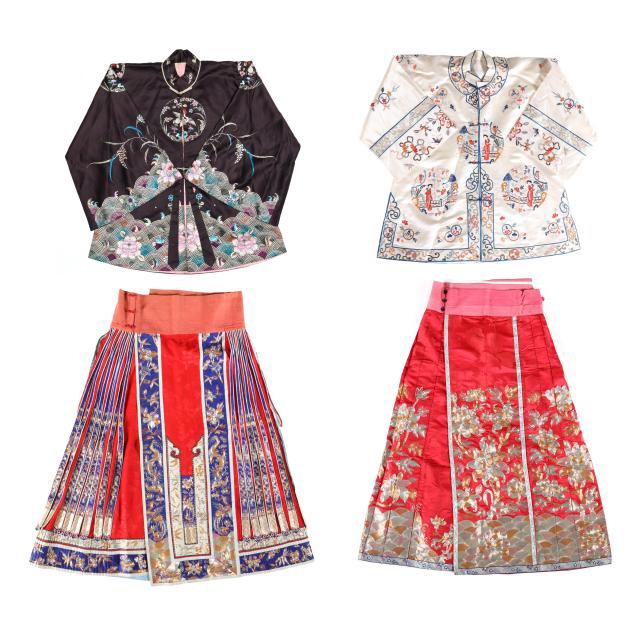 two-chinese-silk-embroidered-jacket-and-skirt-wedding-ensembles
