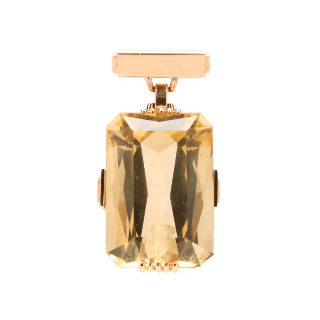 vintage-gold-and-citrine-brooch